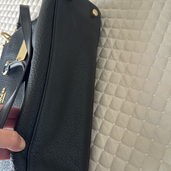 Coach Black Pebbled Leather Satchel - Picture 8 of 12